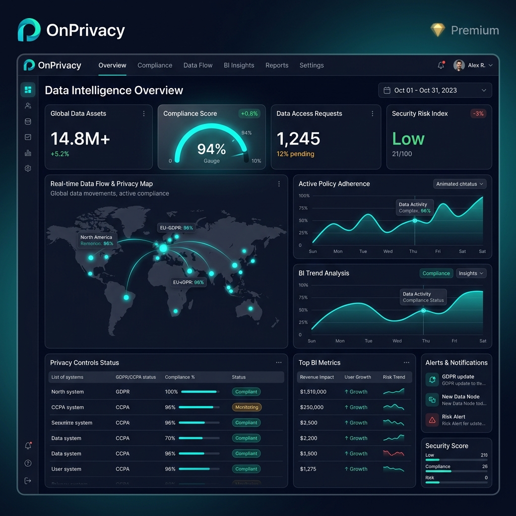 Dashboard de Business Intelligence OnPrivacy